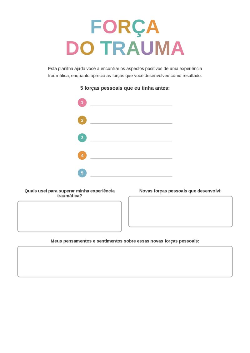 Planilha Força do Trauma